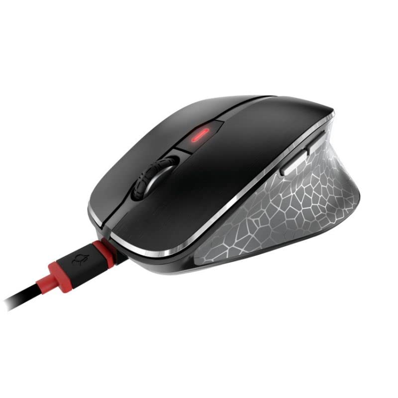 Cherry MW 8C Ergo Wireless & Rechargeable Mouse Ergonomic Right-Handed Bluetooth or Wireless Connection AES-128 Encrypted High-Precision Sensor Black