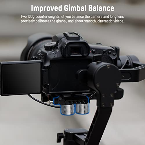 NEEWER Gimbal Counterweights and Clamp Kit, Compatible with DJI Ronin RS4 Pro RS4 RS3 Pro RS3 RS2 RSC2 ZHIYUN Crane 2S 3S Weebill S Moza Air 2 AirCross 2 for Balancing Long Lenses, GA001