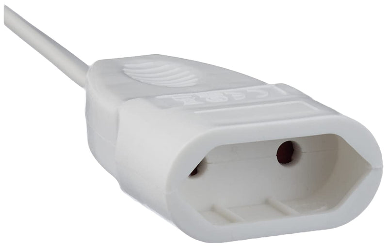 Meister Euro extension - Plastic Cable - IP20 Indoor - Ideal for Lamps and Fairy Lights / Extension Cable / Euro Plug / Euro Coupling 3 m 1 piece White