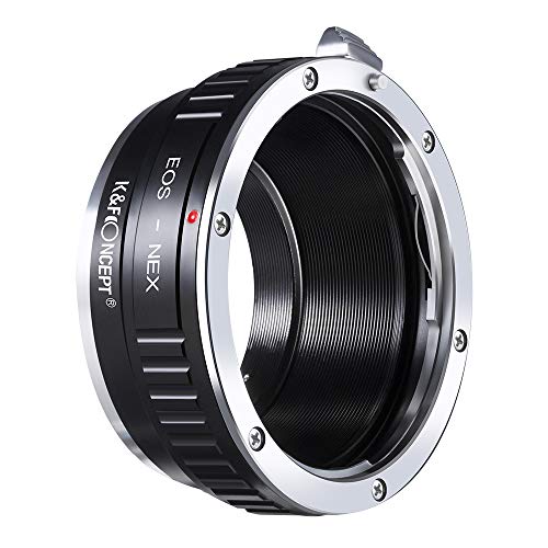 K&F Concept EF EF-S to E Mount Adapter, Manual Focus Lens Mount Adapter Compatible with Canon EOS Lens to Sony Alpha Nex E-Mount Camera Body