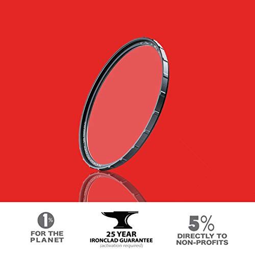 77mm X2 UV Filter for Camera Lenses - UV Protection Photography Filter with Lens Cloth - MRC8, Nanotec Coatings, Ultra-Slim, Traction Frame, Weather-Sealed by Breakthrough Photography 77mm