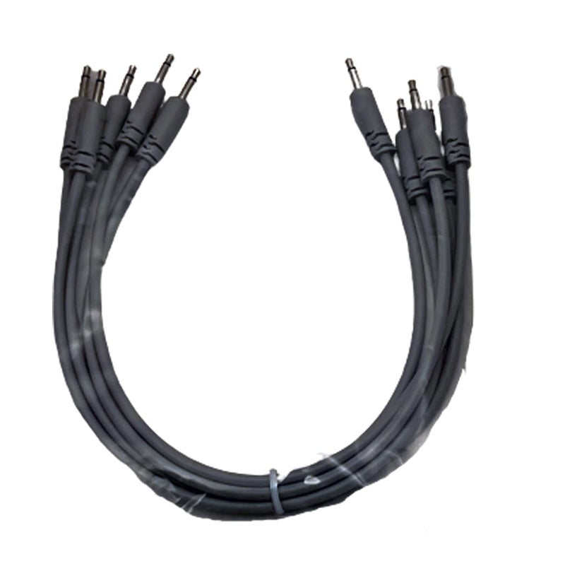 [AUSTRALIA] - Luigis Modular Supply Spaghetti Eurorack Patch Cables - Package of 5 Light Gray Cables, 12 (30 cm) 