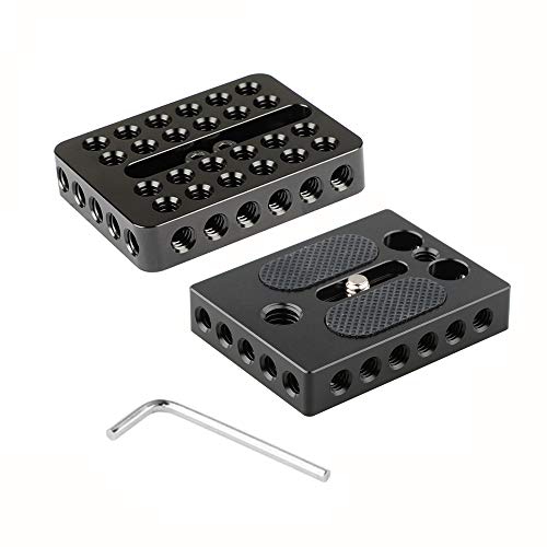 CAMVATE Top Cheese Plate + Camera Base Plate for DIY DSLR Camera Cage Rig