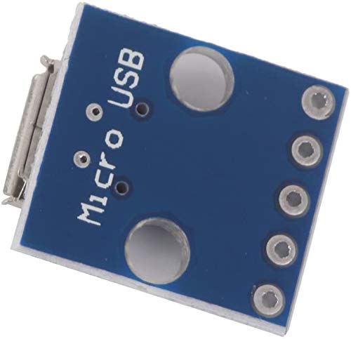 [AUSTRALIA] - RUNCCI-YUN Pack of 20 USB to DIP Adapters, 2.54 mm Micro USB Socket, 5-Pin B-Type, PCB Converter Module Board, for DIY USB Power Supply/Breadboard 