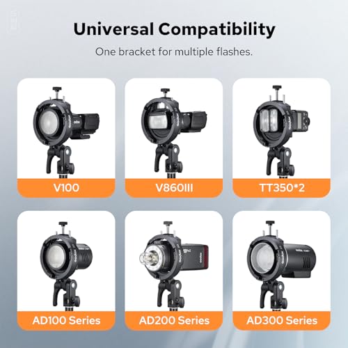Godox S3 Bowens Mount Flash Bracket for V1 V100 AD100/200/300Pro Flash