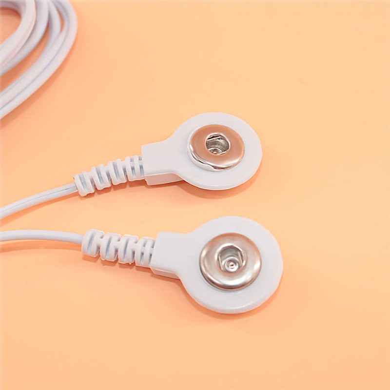 TENS Wire Cable Electrode Cable Cable for TENS Machines 2.5mm Male to 3.5mm Snap Lock 4 Pack