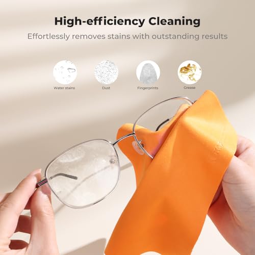 K&F CONCEPT Microfiber Lens Cleaning ClothX12,Glasses Cleaning,High Density 12