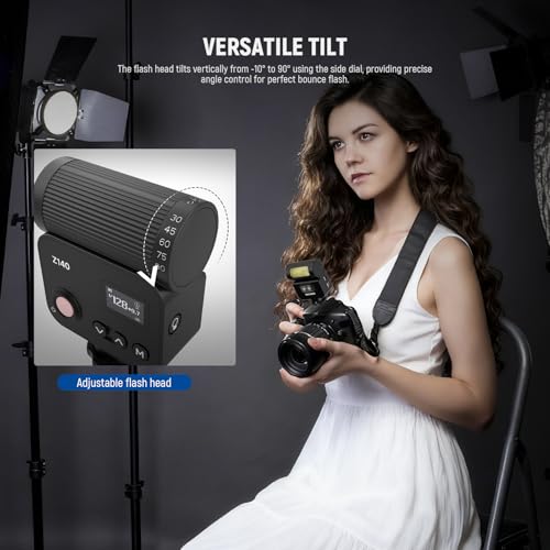 NEEWER Z140 16Ws Mini Camera Flash Light, GN15 1200mAh/1200 Full Power Flashes/1.2s Recycle/6200±200K, Manual 1/128-1/1 Power & S1/S2 Mode, Speedlite Compatible with Canon Nikon Sony Fujifilm Cameras