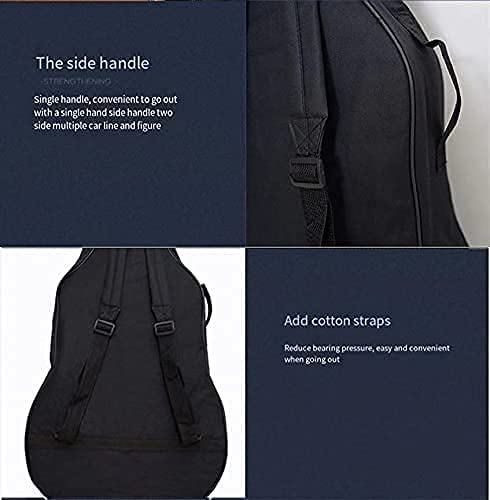 [AUSTRALIA] - H&Z Simple 40 41 42 Inch Acoustic Folk Guitar Bag Backpack Double Straps 600D Oxford Guitar Soft Carry Case Guitar Cover (41 inch) 41 inch 