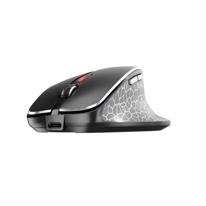 Cherry MW 8C Ergo Wireless & Rechargeable Mouse Ergonomic Right-Handed Bluetooth or Wireless Connection AES-128 Encrypted High-Precision Sensor Black