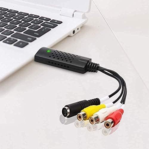 VHS to Digital Converter,RCA to USB Audio Video Converter,USB 2.0 Video Capture Card,Convert VHS to Digital from VHS VCR Mini DV Hi8 DVD for MAC/PC BR116