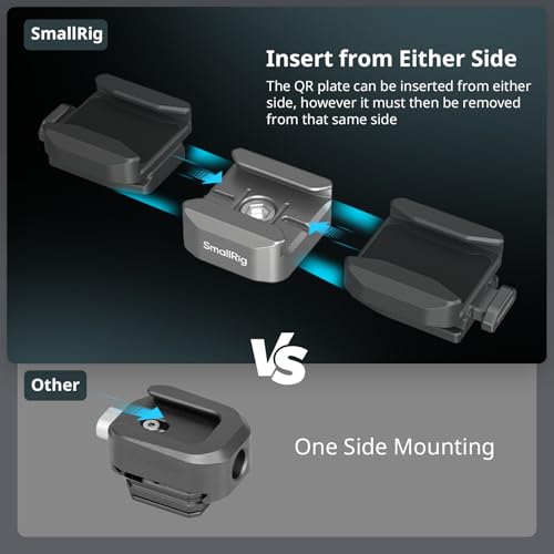SMALLRIG Vibe P108 Pro RGB Video Light and HawkLock H18 Quick Release Support with Cold Shoe