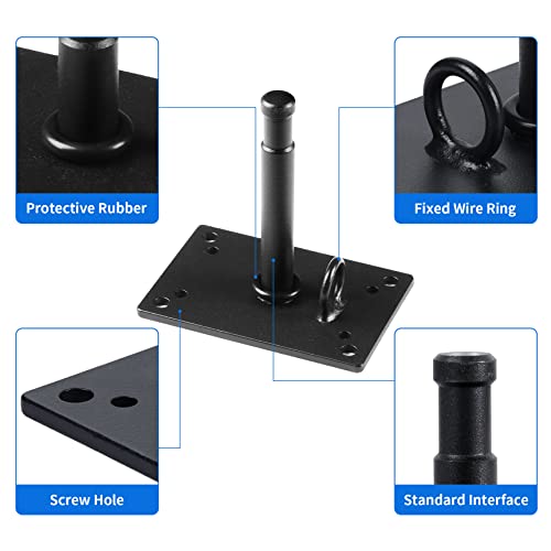 Selens 4.6in Wall Ceiling Mount, Baby Pin Wall Plate with 5/8" Stud Adapter 4.6 inch