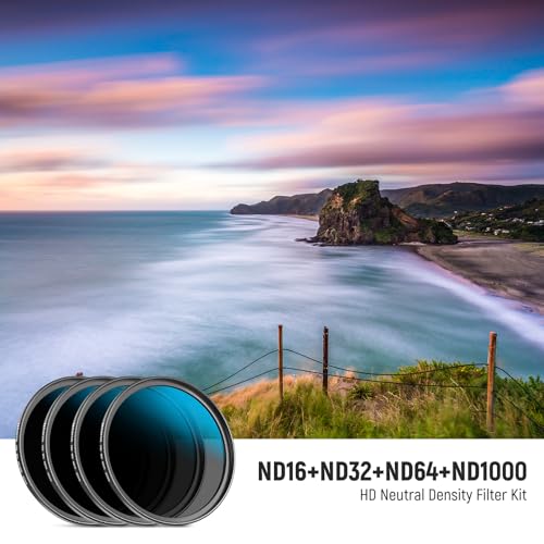 Neewer 82mm ND Lens Filter Set, ND16/ND32/ND64/ND1000, Lens Cleaning Pen, Filter Pouch, HD Filter Accessories Kit Compatible with Canon Nikon Sony Camera Lens