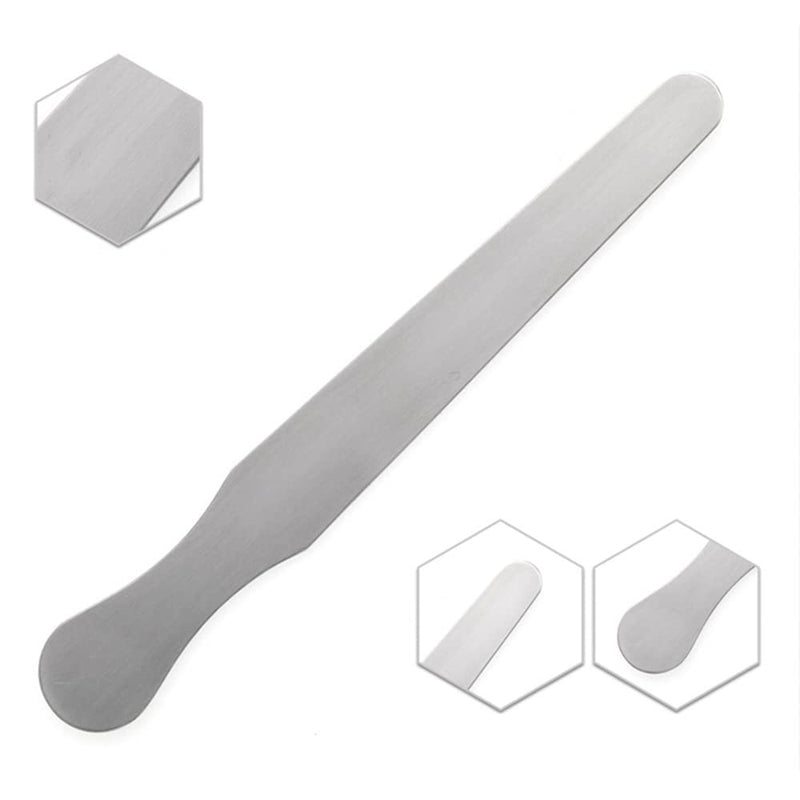 3 Pieces Stainless Steel Tongue Spatulas for Crafts, Beauty Salon, Dental Examination (14cm+16cm+18cm)