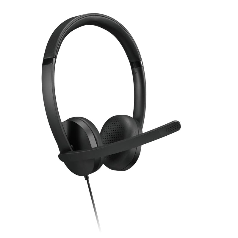 [AUSTRALIA] - Lenovo USB-A Wired Stereo Headset for PC/Laptop, AI Noise Canceling via APP, 140g Lightweight, Replaceable Earcups, Double-Sided Boom Mic, in-line Controls with Mute for Call. Work with Teams/Zoom 