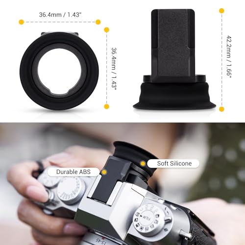 X-T50 Soft Rubber Eyecup, Extended Eyepiece Viewfinder Cover for Fuji XT50 Fuji X-T50 Eyecup Black
