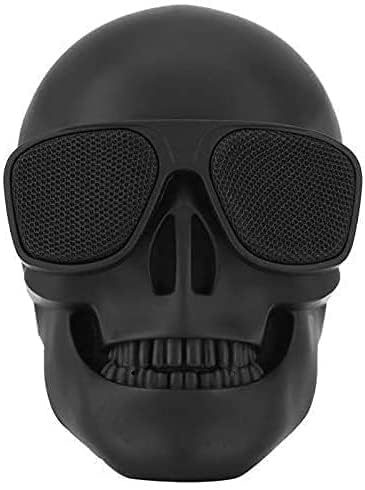 [AUSTRALIA] - Skull Speaker, Portable Bluetooth Speakers Unique Speaker 8W Output Bass Stereo Compatible for Desktop PC/Laptop/Mobile Phone/MP3/MP4 Player for Halloween Decorations for Gift Party Big-Black 