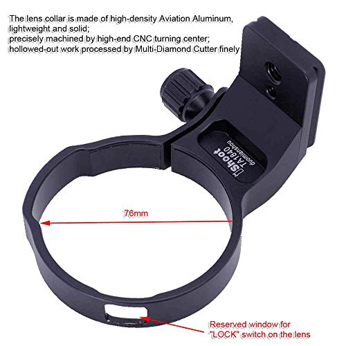 Lens Collar Tripod Mount Ring Compatible with Tamron 18-400mm f/3.5-6.3 Di II VC HLD B028 EF/F Mount, Lens Support Bracket Holder Bottom Arca-Swiss Fit Quick Release Plate for Arca Tripod Head Clamp