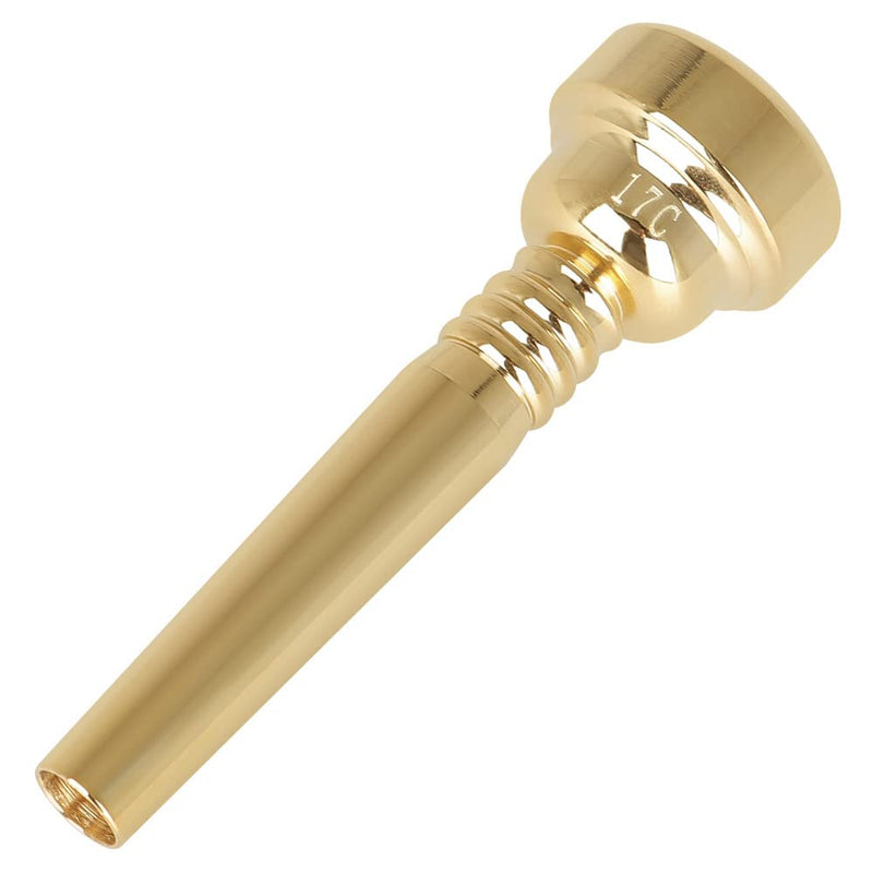 OriGlam Trumpet Mouthpiece 17C Brass Gold Plated Mouthpiece Replacement Part for Brass Wind Musical Instrument Parts