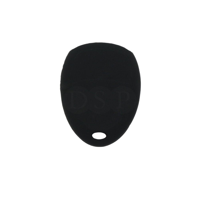 Silicone Cover Protector Case Holder Skin Jacket Compatible with CHEVROLET BUICK GMC CADILLAC SATURN 6 Button Remote Key Fob CV4608 Black