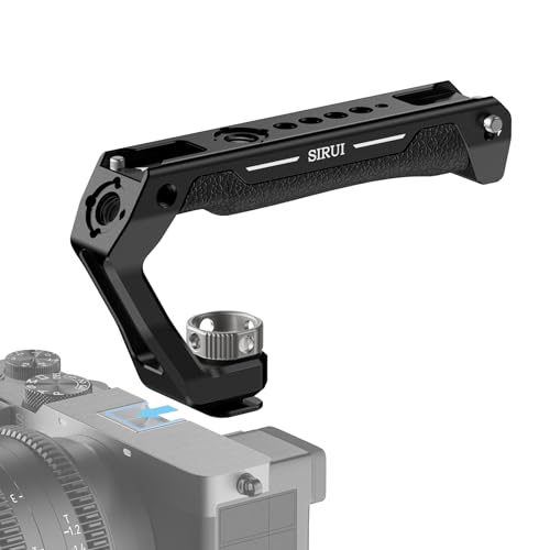SIRUI Side Handle with ARRI Locating and Dual 1/4" Screw Mount Optional and Cold Shoe Mount Camera Top Handle Bundle
