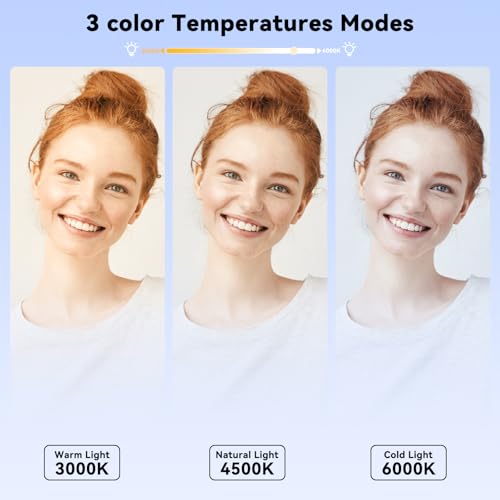 Takerers Video Conference Lighting, Webcam Light with Remote & Touch Control, 3 Color Temperature, 10 Level Brightness, Zoom Light for Computer, Video Calls, Live Streaming, Podcast, Studio (2-Pack) 2-Pack