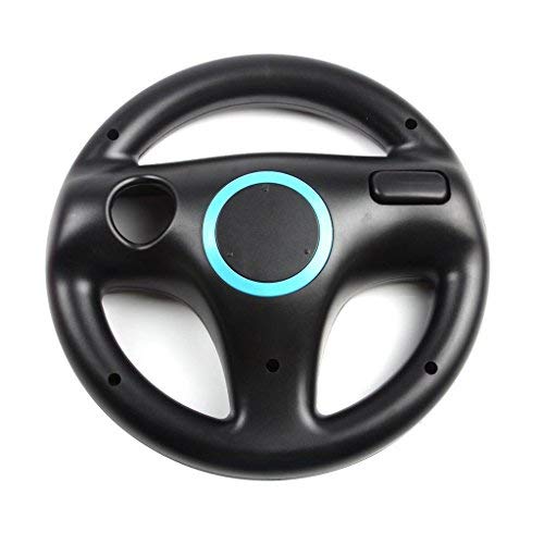 GH Mario Kart 8 Steering Wheel Compatible with Nintendo Wii (Bomb Black, 2 Pack), Racing Games Wheels for Wii (U) Remote Controller (6 Colors Available) 2 Pack Bomb Black