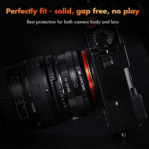 K&F Concept Lens Mount Adapter Compatible with Nikon G/F/AI/AIS/D/AF-S Mount Lens to Fujifilm Fuji X-Series X FX Mount Cameras with Matting Varnish Design for Fuji XT2 XT20 XE3 XT1 X-T2