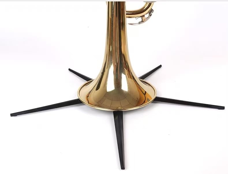MOONBACK Trumpet Stand, Portable Trumpet Stand Holder 5 Legs Stand Foldable Detachable Stable Metal Legs for trumpet, Trumpet Insturment Stand Accessories Black