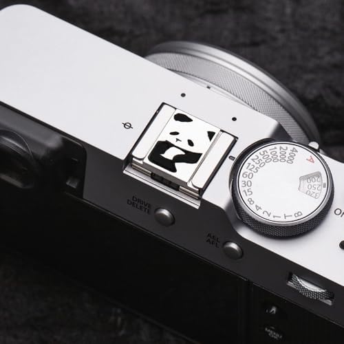 Camera Metal Hot Shoe Cover Protector Cap Cute Panda Compatible for Fujifilm X100VI X100V X-M5 X-E5 X-T4 X-T3 for Leica set