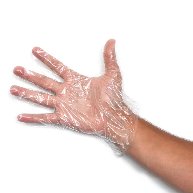 AlmaMedical 10 Pairs Disposable Sterile Copolymer Examination Gloves Powder-Free for Sensitive Skin Large