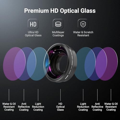 NEEWER Wide Angle Lens Compatible with DJI Osmo Action 6 Only 185°Wide Angle Lens