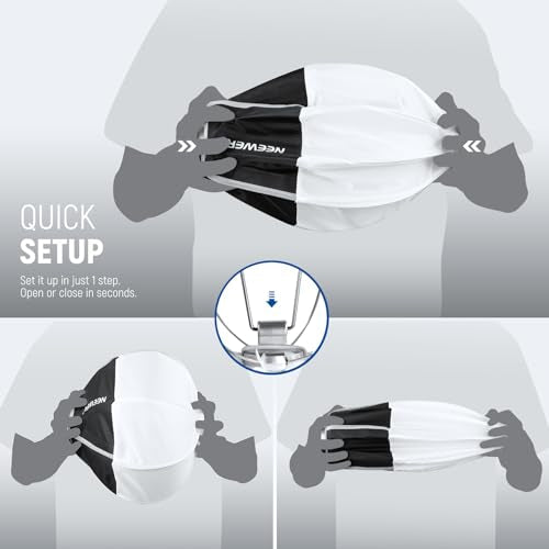 NEEWER Lantern Softbox for HS60B FS100B FS60C HB60B LED Video Light, 12" Quick Release 360° Omnidirectional Mini Light Diffuser(Not Bowens Mount) for Studio Photography Video Recording Streaming, NS7L