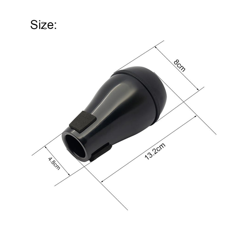 SUPVOX 2pcs Trombone Mute Plastic Tenor Trombone Straight Mute Lightweight for Practice Easy to Install Reusable Accessory for Musicians 13.2X8X4.8CMx2pcs Blackx2pcs