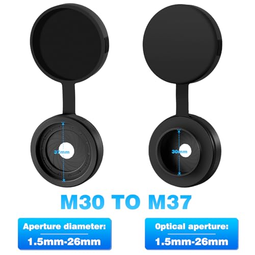 Adjustable Iris Aperture Diaphragm Filter Pack M30 to M37 Iris Aperture Diaphragm Adapter Optical Diaphragm 1.5-26mm Lens Module Adapter Ring PVS-14 PVS 14 (Adjustable Iris PVS14) Adjustable Iris PVS14