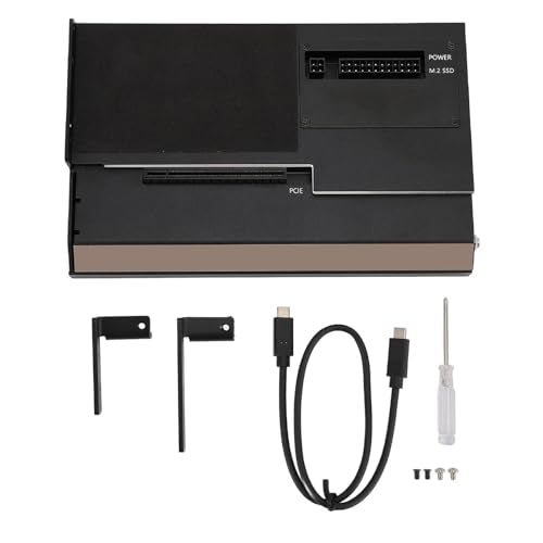 Dpofirs External Gpu Enclosure, GPU Enclosure for Thunderbolt 3 Laptops, USB4 40Gbps External GPU Dock Station, Compatible with PCIe, with TB RJ45 M.2 NVMe Interface, for Laptop Gaming