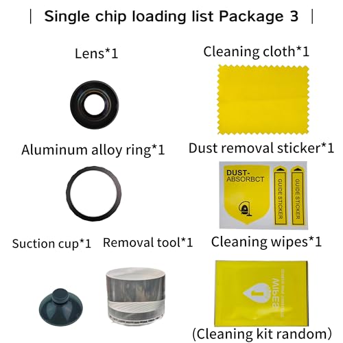 Morus 100% Camera Lens Replacement for DJI Avata 360 Drone, HD Clear Imaging Repair Lens with Disassembly Tool Kit, Perfect for Damaged Lens Replacement (1pic+Ring) 1pic+ring