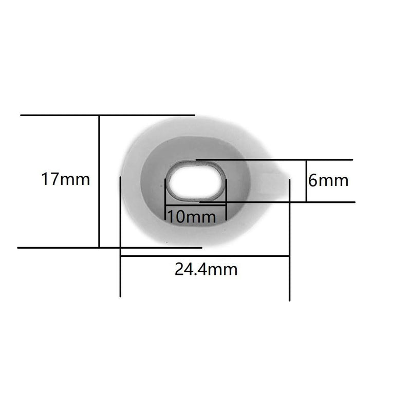 [AUSTRALIA] - 10Pcs Tuba Valve Guide Cushions 17x24.4mm Tuba Valve Positioning Guide Gaskets Brass Instruments Pads Replacement Part Set Repair Tool Accessory Type D 