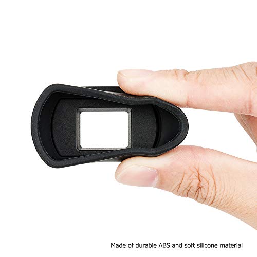 Long Soft EF Eyecup Eyepiece Viewfinder & 2-Pack EF/EF-S Mount Body Cap Rear Lens Cover for Canon EOS Rebel T7 T6 T5 T8i T7i T6s T6i T5i SL3 SL2 90D 80D 77D 70D 60D 5D Mark II 6D Mark II & More Camera