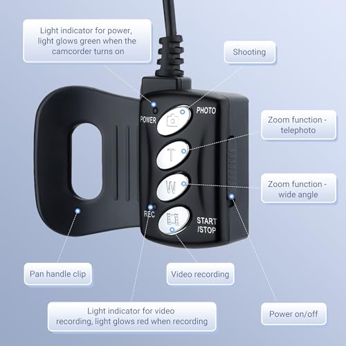 Wired LANC Remote Control for Canon VIXIA HF G70 G50 XA60 XA65 XA70 XA75