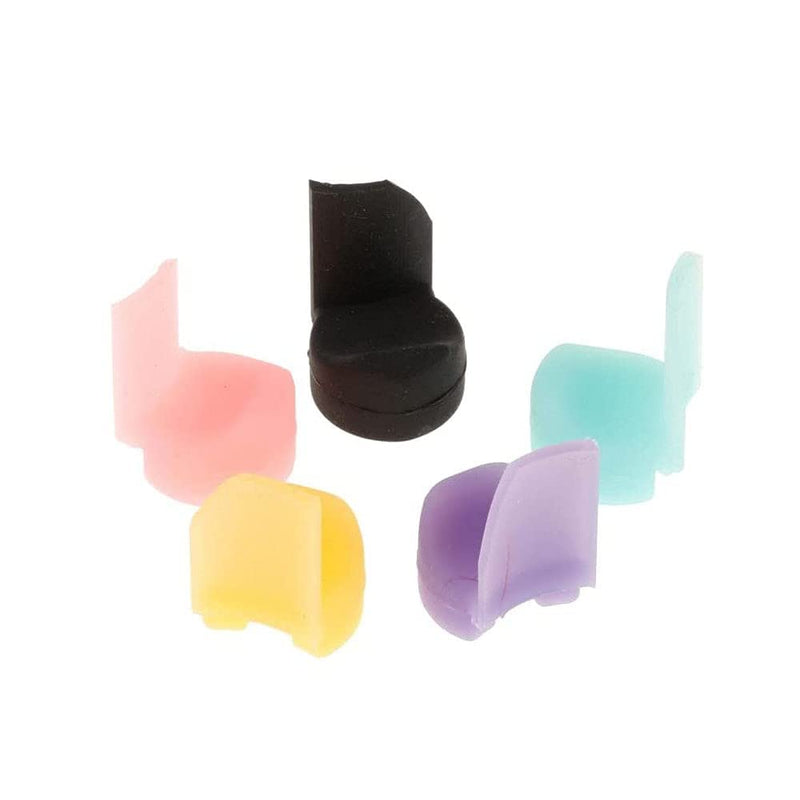 Pack of 5 Soft Silicone Clarinet Oboe Thumb Rest Cushion Thumb Protector for Woodwind Instrument (Black) Black