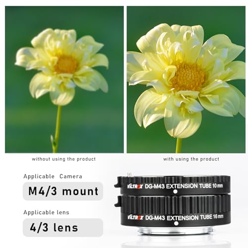 Viltrox DG-M43 Automatic Extension Tube Set for Micro Four Thirds MFT Cameras