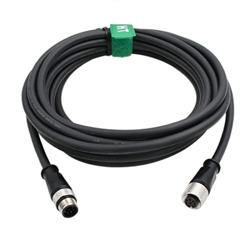 M12 A Coded 8 pin Female to 8 pin Male Cable for Cognex in-Sight Remote Head Camera 1M