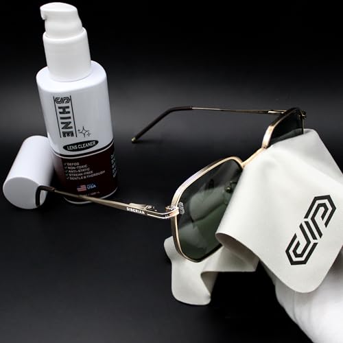 Shine Liquid Cleaner 1.7oz Spray Powered by SIBERIAN USA (1), Fabric Cloth, (1) Screwdriver for Camera, Devices, Eyewear Lenses 50ml 1.7 Fl Oz Standard