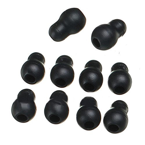 10 pcs Reusable Black Silicone Soft Earplug Eartips for Stethoscope 2cm x 1.2cm