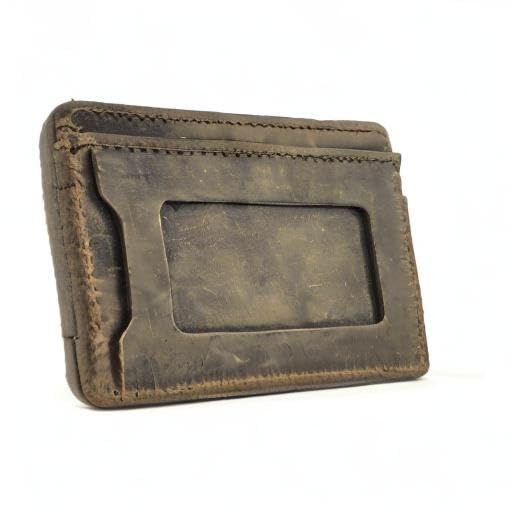 Anthology Gear Compact Full Grain Leather Wallet with Guitar Pick Holder (Whiskey Brown) Whiskey Brown