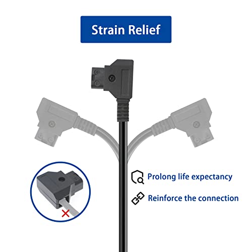 Alvin's Cables D-tap Male to 4 Port D-Tap Female Coiled Splitter Cable for Anton Bauer V-Mount Battery