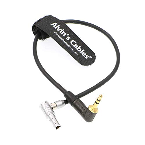 Alvin's Cables 5 Pin Right Angle Male to Right Angle 3.5mm TRS Audio Cable for Z CAM E2 Camera 25cm