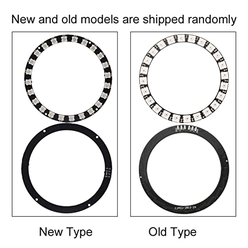 Fafeicy 24-Bit WS2812 5050 RGB LED Ring Lamp Light, with Integrated Drivers 5Vdc, 7cm Inner Diameter, 8.5cm Outer Diameter (1)